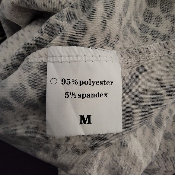 Snakeskin Print One Shoulder Bodysuit Size M - Picture 5 of 5